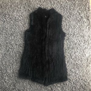 Genuine Rabbit Fur Love Token Vest - XS